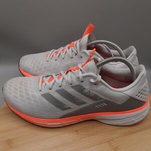 Adidas Shoes Mens 10.5 White Orange Gray SL20 Lightstrike Running Shoes EG1146